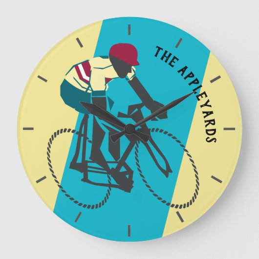 Cyclist #1 große wanduhr (Vorderseite)