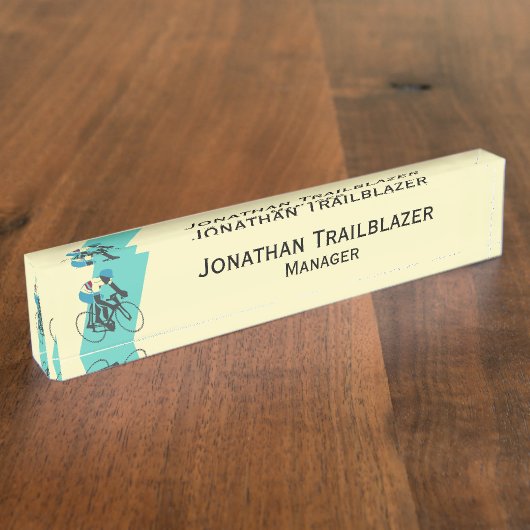 Cyclist #3 namensplakette (Seite)