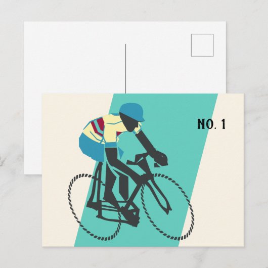 Cyclist #3 postkarte (Vorne/Hinten)