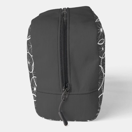 Cyclist Bicycle Wheel Pattern Monogram Waschbeutel (Rechts)