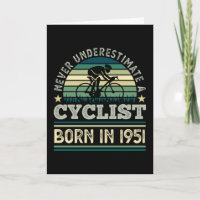 Cyclist born 1951 70th Birthday Gift Cycling Dad