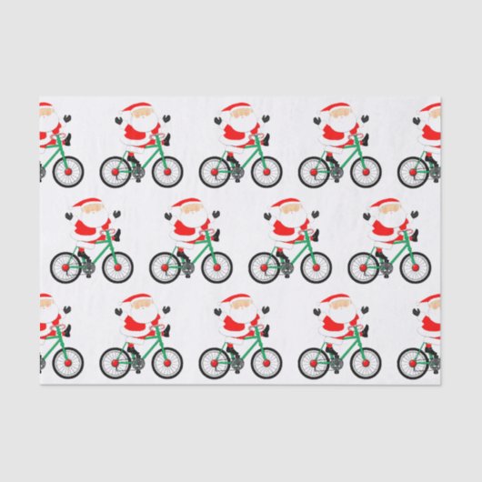 Cyclist Christmas Bike Seidenpapier (Vorderseite)