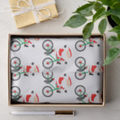 Cyclist Christmas Bike Seidenpapier (Geschenk)