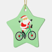 Cyclist Christmas Biking Keramik Ornament (Links)