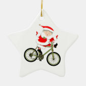 Cyclist Christmas Biking Keramikornament (Vorne)