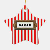 Cyclist Christmas Biking Keramikornament (Hinten)