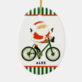 Cyclist Christmas Collectible Keramik Ornament (Vorne)