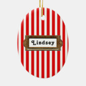 Cyclist Christmas Collectible Keramik Ornament (Hinten)