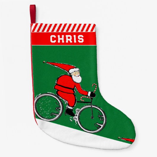 Cyclist Christmas Kleiner Weihnachtsstrumpf (Vorderseite)