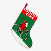 Cyclist Christmas Kleiner Weihnachtsstrumpf (Vorderansicht (hängend))