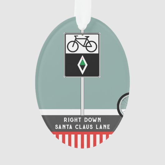 Cyclist Christmas Ornament (Rückseite)