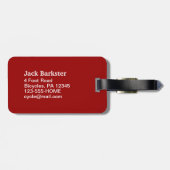 Cyclist Dog with Squirrel Friend - Süße Tier Art Gepäckanhänger (Rückseite horizontal)