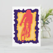 Cyclist-Einladungen Einladung (Stehend Vorderseite)