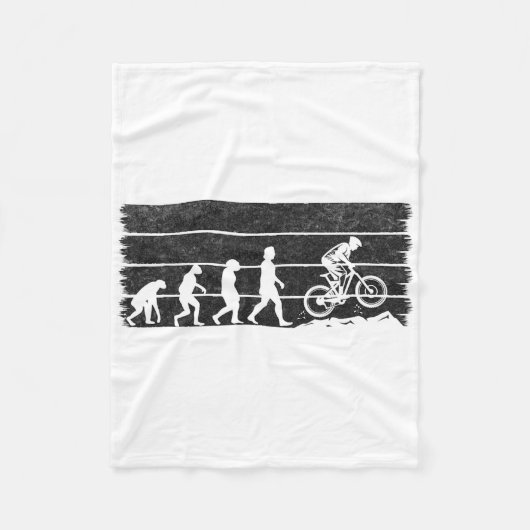 Cyclist Evolution Mountainbiken Fahrrad Fahren Fleecedecke (Vorderseite)