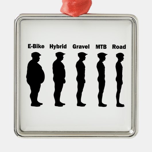 Cyclist Evolution Roadie Ornament Aus Metall (Vorne)