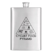 Cyclist Food Pyramide Flachmann (Vorderseite)