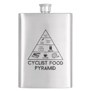 Cyclist Food Pyramide Flachmann