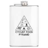 Cyclist Food Pyramide Flachmann (Vorderseite)