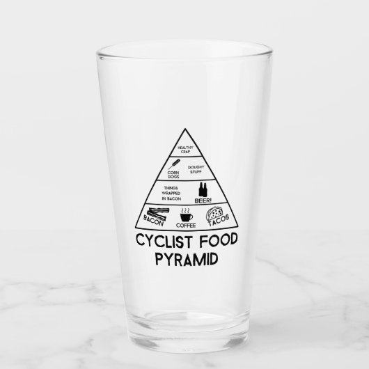 Cyclist Food Pyramide Glas (Vorderseite)