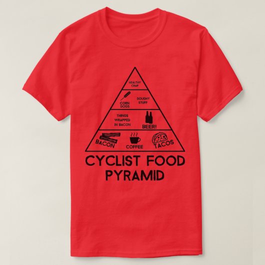 Cyclist Food Pyramide T-Shirt (Design vorne)