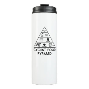 Cyclist Food Pyramide Thermosbecher