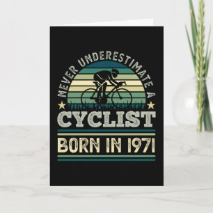 Cyclist geboren 1971 50. Geburtstagsgeschenk Fahrr Karte