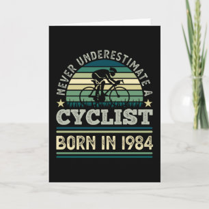 Cyclist geboren 1984 40. Geburtstagsgeschenk Fahrr Karte