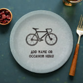 Cyclist - grunge metal look - sportliches Party Pappteller