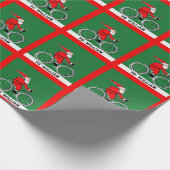 Cyclist Holiday-Geschenk Geschenkpapier (Ecke)