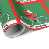 Cyclist Holiday-Geschenk Geschenkpapier (Rolleneckpunkt)