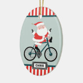 Cyclist Holiday Weihnachtsgeschenk Keramik Ornamen Ornament (Links)