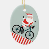 Cyclist Holiday Weihnachtsgeschenk Keramik Ornamen Ornament (Hinten)