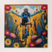 Cyclist in Bloom Puzzle (Vertikal)