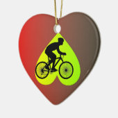 Cyclist Keramik Ornament (Links)