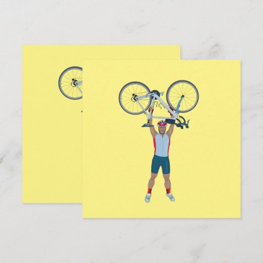 Cyclist Lifting a Bicycle (Vorne/Hinten)