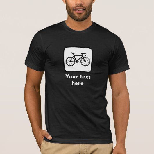 Cyclist-Logo — Anpassbar (dunkel) T-Shirt (Vorderseite)
