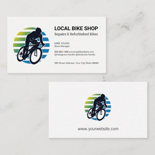 Cyclist-Logo | Bike Shop Terminkarte (Vorne/Hinten)