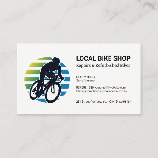Cyclist-Logo | Bike Shop Terminkarte (Vorderseite)