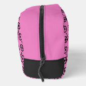 Cyclist Pink Bike Patterned Personalised Monogram Waschbeutel (Rechts)