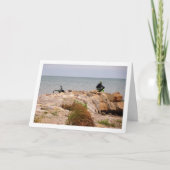 Cyclist, Playa de la Malvarrosa de Valencia, Spani Karte (Vorderseite)