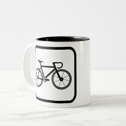 Cyclist Pro Zweifarbige Tasse (Vorderseite Links)