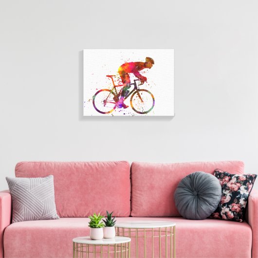 cyclist road bicycle leinwanddruck (Insitu (Wohnzimmer))