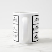 Cyclist-Spaß Jumbo-Tasse (Rückseite)