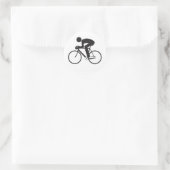 Cyclist-T Runder Aufkleber (Tasche)