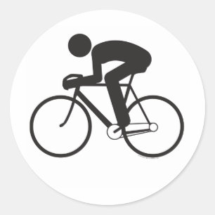 Cyclist-T Runder Aufkleber