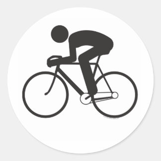 Cyclist-T Runder Aufkleber