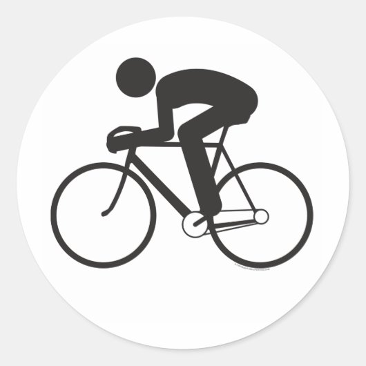 Cyclist-T Runder Aufkleber (Vorderseite)