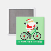 Cyclist Weihnachtsgeburten-Kleine Geschenke Magnet (Vorderseite/Rückseite)