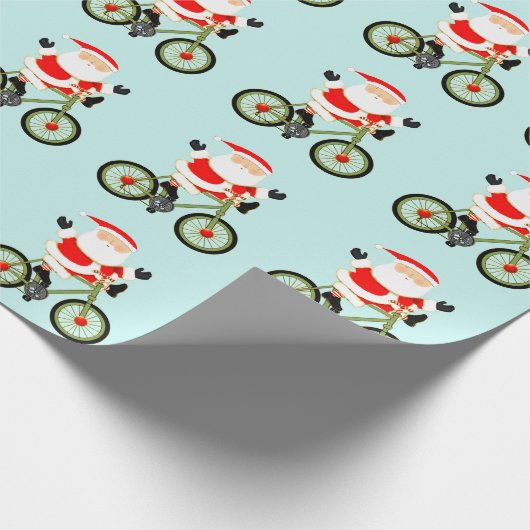 Cyclist Weihnachtsgeschenk Geschenkpapier (Ecke)