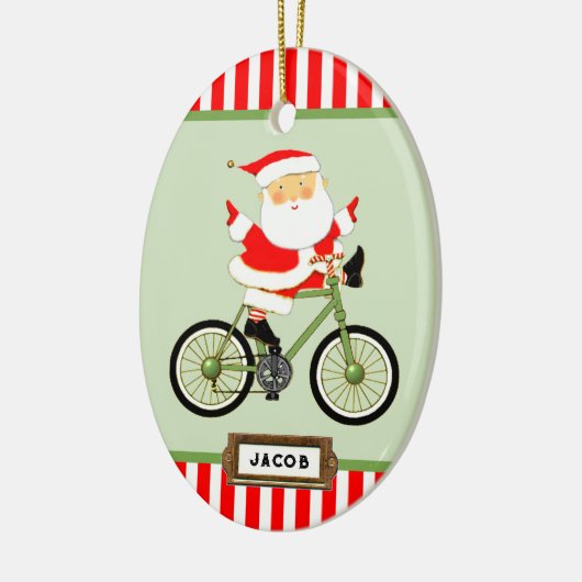 Cyclist Weihnachtsgeschenk Keramik Ornament (Links)